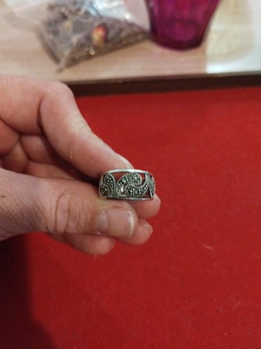 Bague argent marcassite - bague, et
