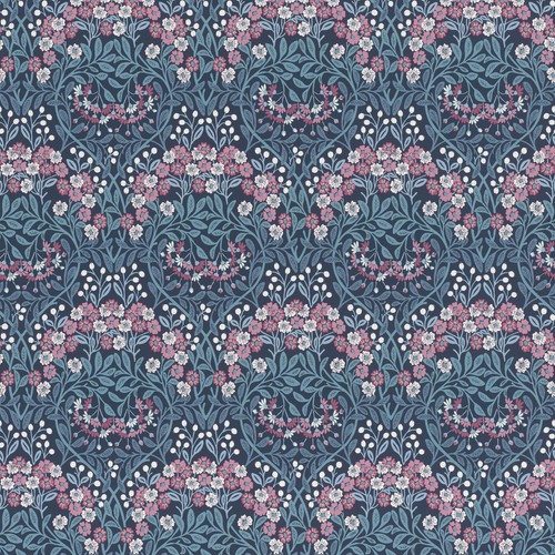 Bleu rose sophia floral - sophia, peint