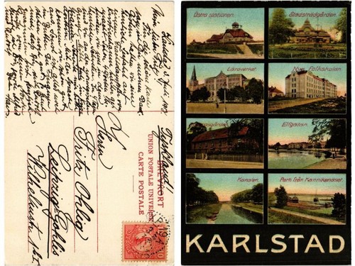 Cpa karlstad souvenir - cpa, ak