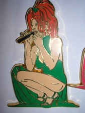 PIN'S MYLENE FARMER / DARK GREEN DRESS / 6.5 cm high enamel / superb