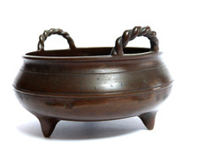 burn perfume bronze China antique incense burner Qing 18th 19th