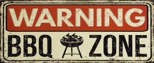 Plaque métal bbq barbecue - en,