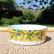 Vintage porcelain ramekin by Guy Degrenne model Oulivéiro ø 12 cm