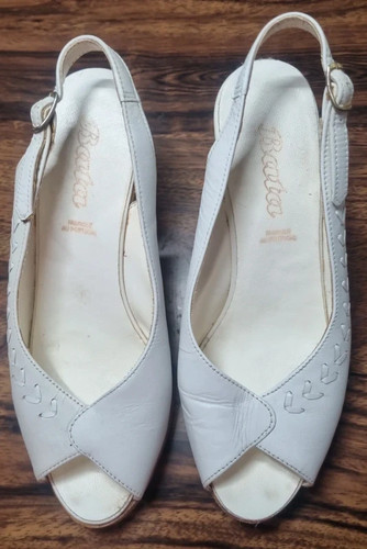 Sandales blanches bata talons - blanches,