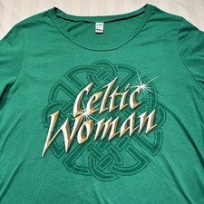 Celtic Woman Tour T Shirt Concert Promo Dates Women’s Sz XL Green Band Tee