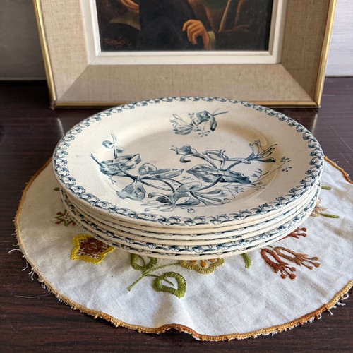 Assiettes plates faience - 6,