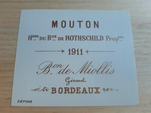 étiquette vin chateau mouton - étiquette,
