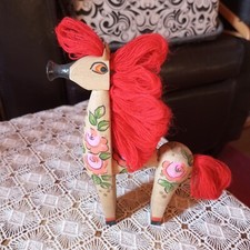 Jouet ancien bois URSS cheval