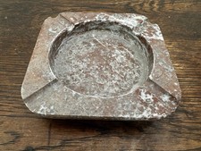 Vintage Reddish Marble Ashtray / Empty Pocket 15/15cm