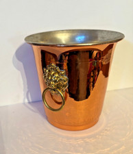 seau à glaçon  en Cuivre étamé VILLEDIEU 