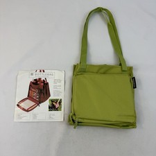 Reisenthel BOTTLEBAG Lime Green Picnic Carrier w Cutlery For 2 & Corkscrew