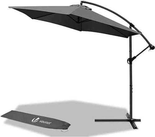 Parasol déporté gris - parasol,