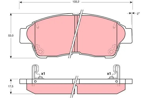 Plaquettes frein gdb3207 - de,