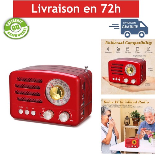 Radio portable rétro prunus - radio,