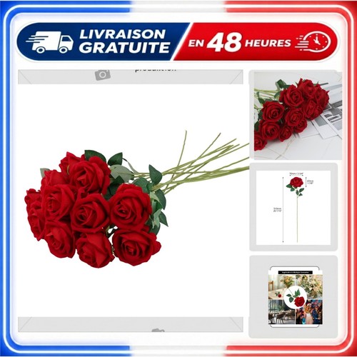 Roses artificielles rouges