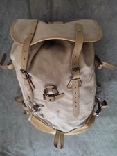 Ancien sac à dos en toile et cuir LAFUMA armature breveté SGDG randonnée