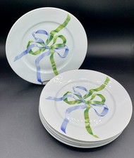 Porcelaine Jacques Coeur France Ribbon Set of 5 Salad Plates Un Jardin En Plus