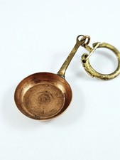KEYCHAIN - Miniature Copper Style STOVE - Kitchen RESTAURANTS Vintage 1960s -