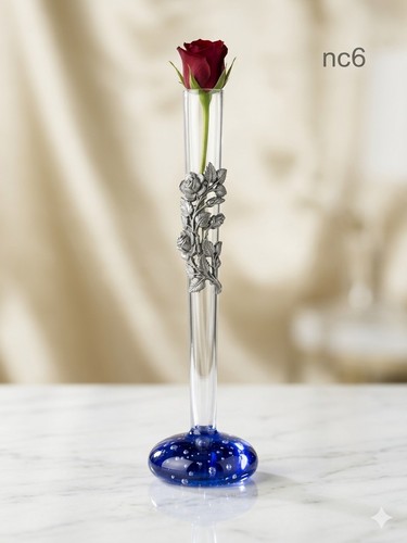 Vase soliflore verre bullé