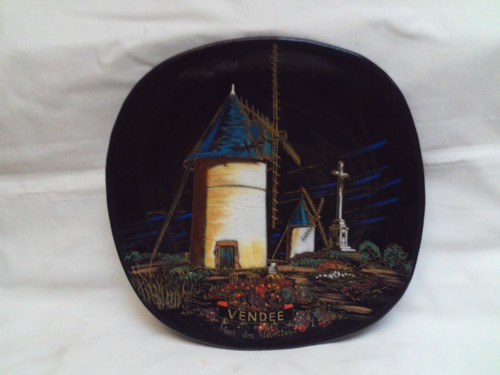 Assiette longwy émaux - émaux, sur