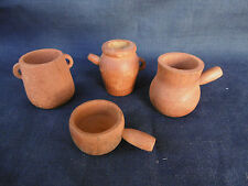 ELEMENTS DE DINETTE EN BOIS TOURNE - JOUET CUISINE ANCIENNE