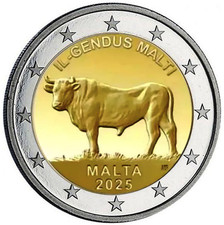 2 Euros Malte 2025 Bœuf