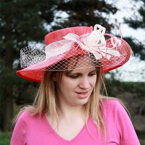Chapeau mariage voilette fleur - voilette,
