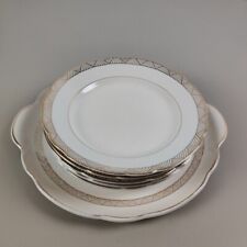 Service À Dessert Villeroy Et Boch Ivoire Et Doré Art Déco Années 50