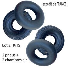 Lot de 2 roues de secours pour diable, brouettes, 3.00-4’’ 260x85mm