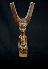 African Art - Lance Pierre Fronde Baoulé Baule Akan Base - 18.5 Cms ++