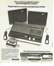 1975 Philips Advertising 088 Stereo Cassette Tape Recorder N 2412