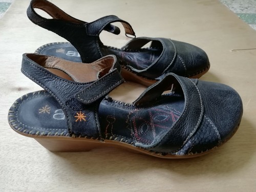 Art cuir noir chaussures - noir, 37