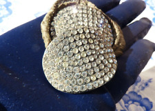 OLD PAIR OF DECORATED RHINESTONE SHOE BUCKLES circa 1915/1920