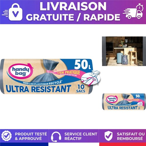 Sacs poubelle 50l - à, liens