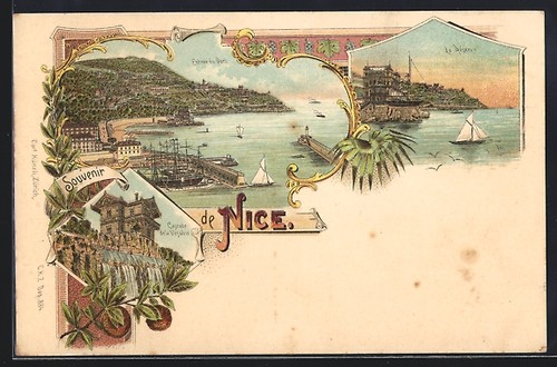 Lithographie nice le - nice,,