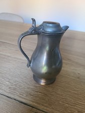 Vintage Pewter Pitcher with Lid - Signed Leclerc - 18th Century Style