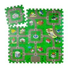 Tapis circuit 9 pièces léger tapis de jeu tapis puzzle tapis enfant tapis coloré