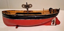 Vintage Fleischmann Tin Wind Boat - Ship Germany Working 7"