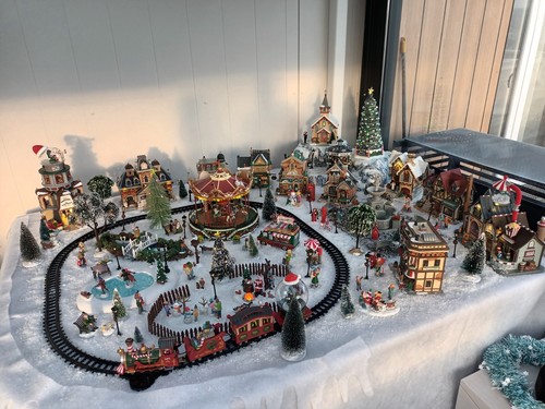 Decor village noël - decor, entier