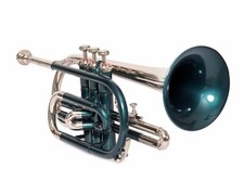 Cornet GREEN NICKEL Bb FLAT NICKEL Expert's Choice + étui rigide + embout buccal