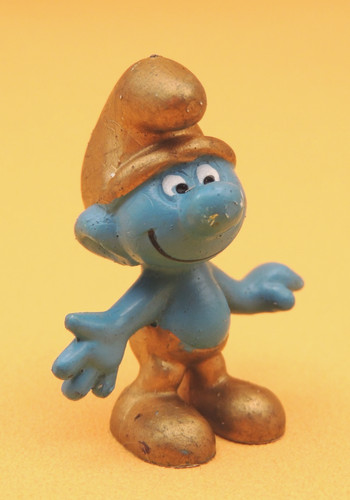 Figurine schtroumpfs doré - figurine,