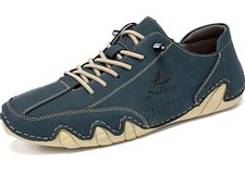 SALKIN Barefoot Shoes Men's 12 Blue Ravello Bungee Lace Up