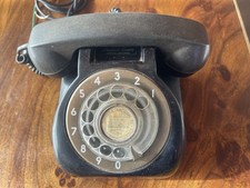 OLD VINTAGE BLACK BAKELITE ROTARY DIALING STANDARD TELEPHONE ARGENTINA 1960’s