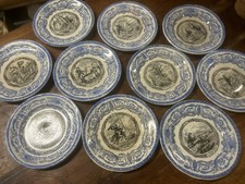 Série de 10 Assiette Parlante