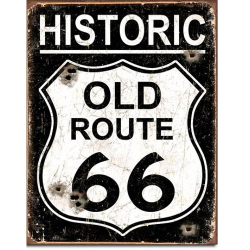Plaque route historic - , 66