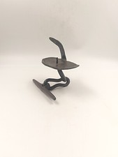 Bougeoir Pique Cierge Chandelier Artisanal Brutaliste Fer Forgé Années 50 60's 