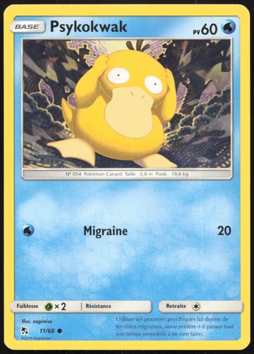 Carte pokémon psykokwak 68 - carte, 11/68