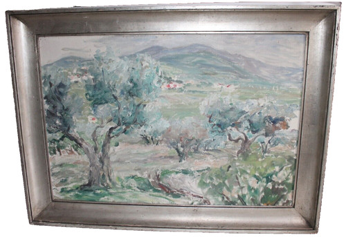 Ancien tableau huile - , sur