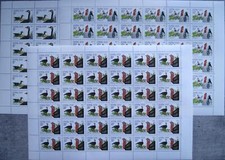 RUSSIA SOVIET UNION 1990 SHEET 6102-04 Poultry Farming Geese Chickens Turkey Birds **