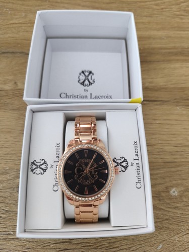 Montre doré rose noir - doré,